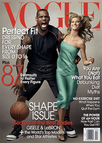 LeBron James and Gisele Bündchen April 2008 US Vogue cover