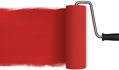 red paint white background