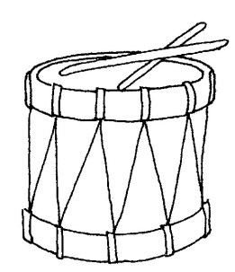 black and white drum art